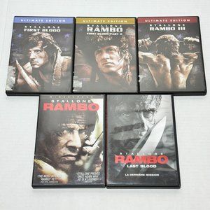 🎬 Sylvester Stallone DVD Lot of 5 Movies: First Blood to Last Blood